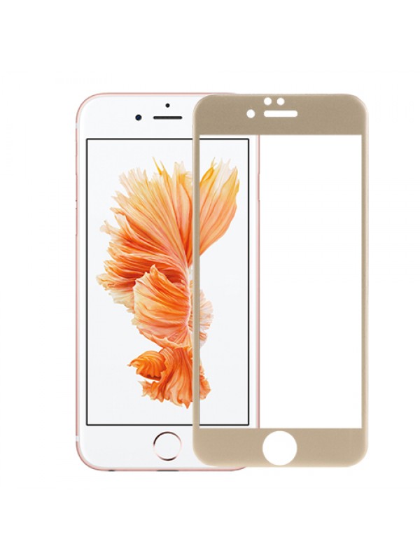 Bufalo iPhone 6-6s Kavisli 4D Cam Ekran Koruyucu Gold