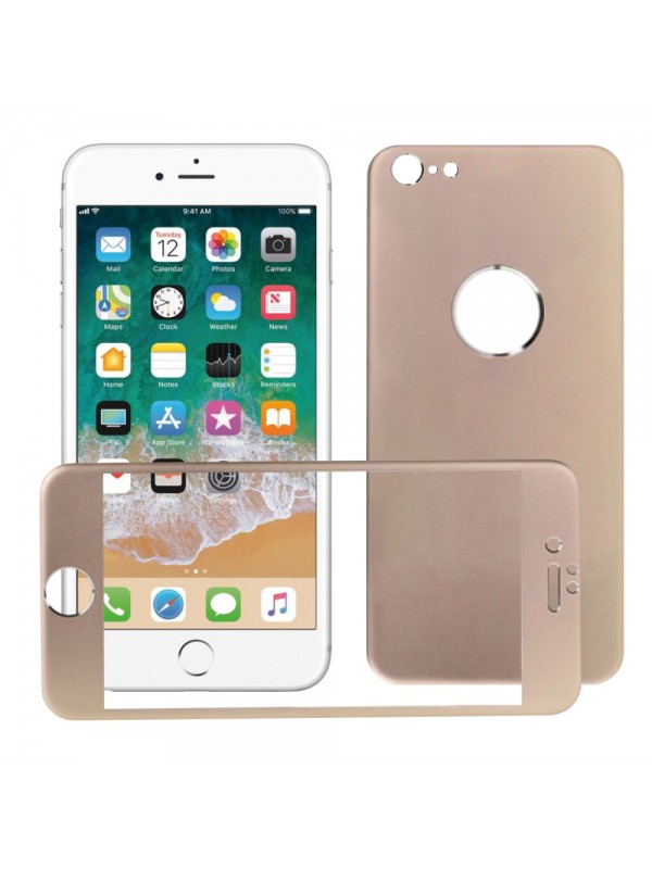 Bufalo iPhone 6 Plus Metal Kenarlı ÖN+ARKA Cam Ekran Koruyucu Gold…