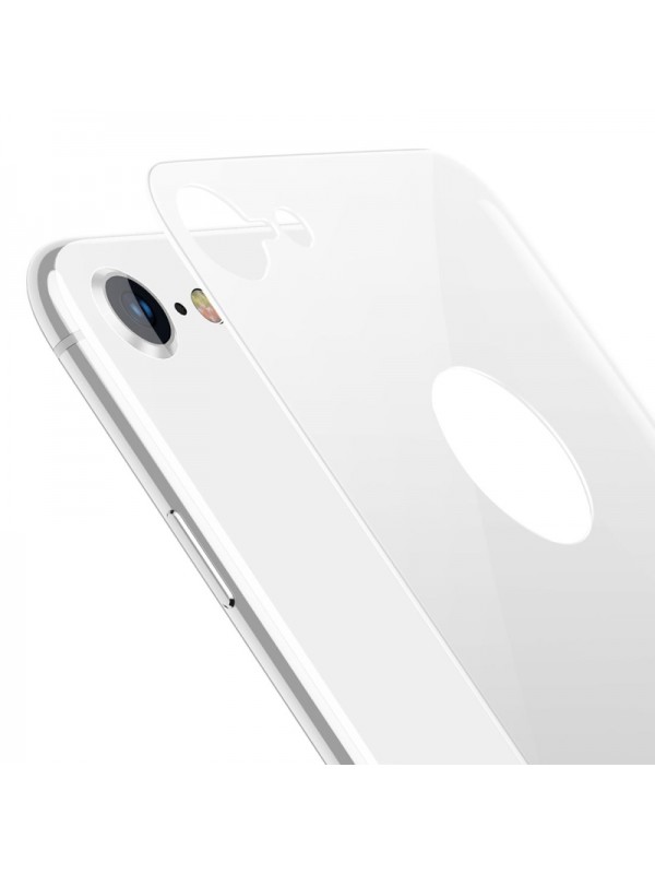 Bufalo iPhone 7/8 Kavisli 4D ARKA GÖVDE Cam Koruyucu Beyaz