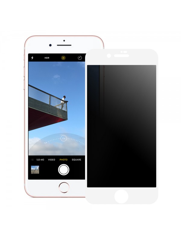Bufalo iPhone 7 Plus / iPhone 8 Plus ESD Anti Static Hayalet Privacy Cam Ekran Koruyucu Beyaz
