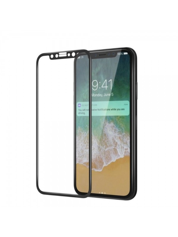 Bufalo iPhone X / XS Ekran Koruyucu 6D Nano Tam Kaplayan Siyah