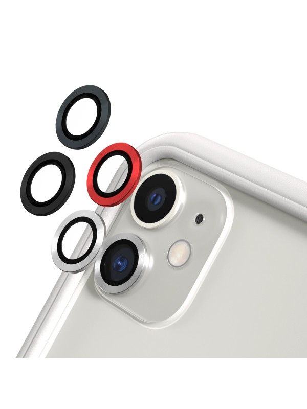 iPhone 11 Kamera Lens Koruyucu Cam Metal Kenarlı 2li Set