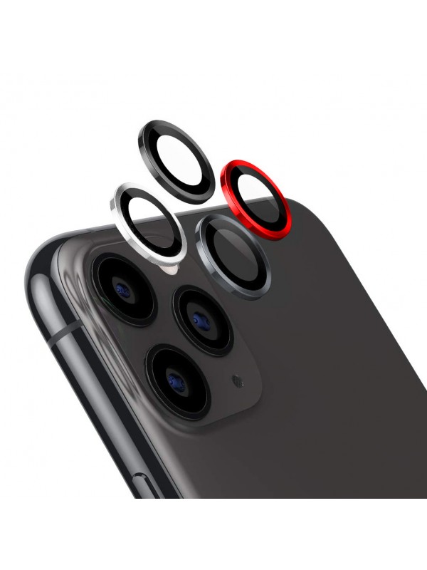 iPhone 11 Pro Kamera Lens Koruyucu Cam Metal Kenarlı 3lü Set