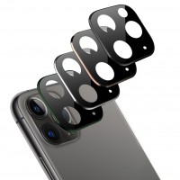 iPhone 11 PRO Kamera Lens Koruyucu Metal Kenarlı Cam…