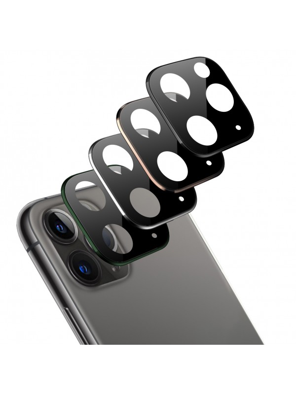 iPhone 11 PRO Kamera Lens Koruyucu Metal Kenarlı Cam