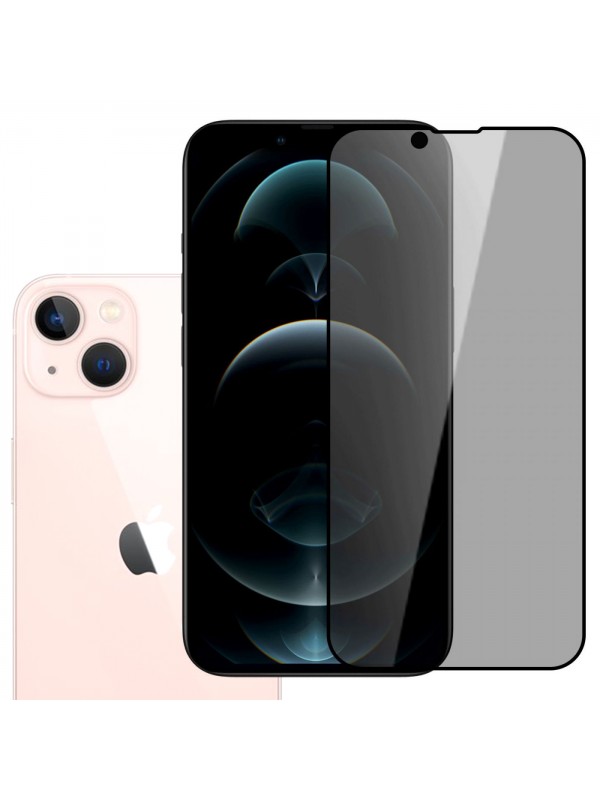 iPhone 13 / 13 Pro Hayalet Privacy Gizli Cam Ekran Koruyucu Siyah