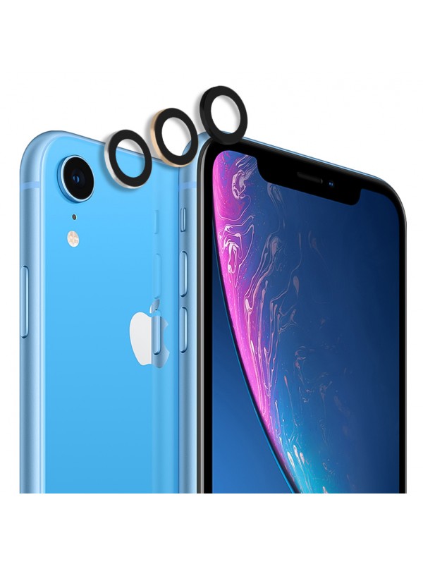 iPhone XR Kamera Lens Koruyucu Metal Kenarlı Cam