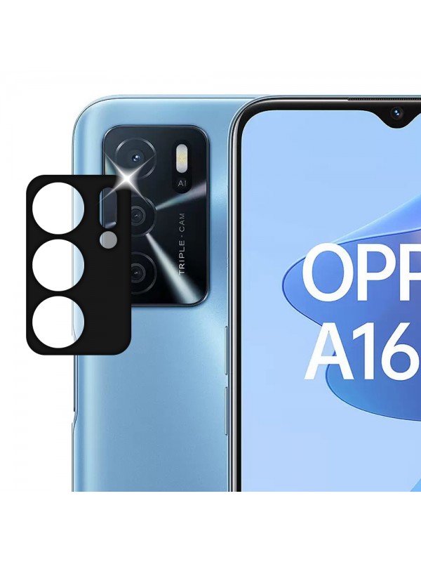 Oppo A16 Kamera Lens Koruyucu 3D Cam Siyah